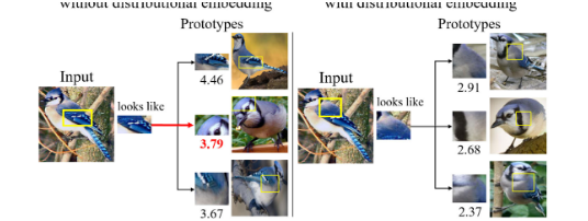 Teaser figure for Prototype-based Explanation for Semantic Gap Reduction with Distributional Embedding